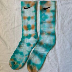 DESERT BLUE Tie Dye Nike Socks